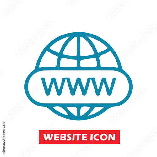 Online www website icon. Visit website vectot icon set. go to our website sign. Vectro Illustration Eps 10