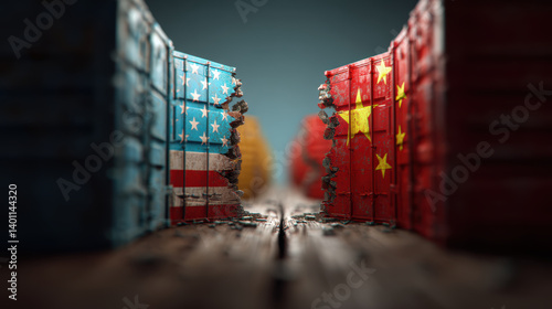 United States Trade War and China trade war, united states and china face trade war that impacts global trade dynamics