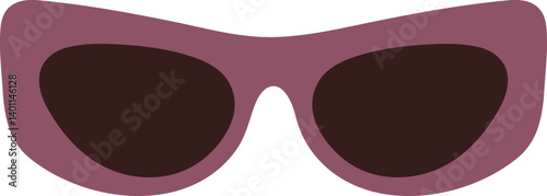 Sunglasses purple with brown lenses. Isolated vector illustration in flat style.