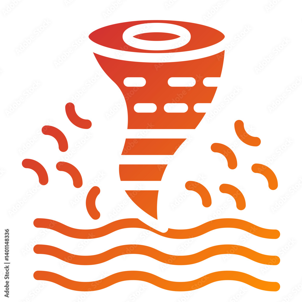 Fototapeta premium Typhoon Icon Style