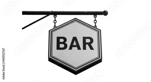 Tableau sur toile Isolated Bar Sign