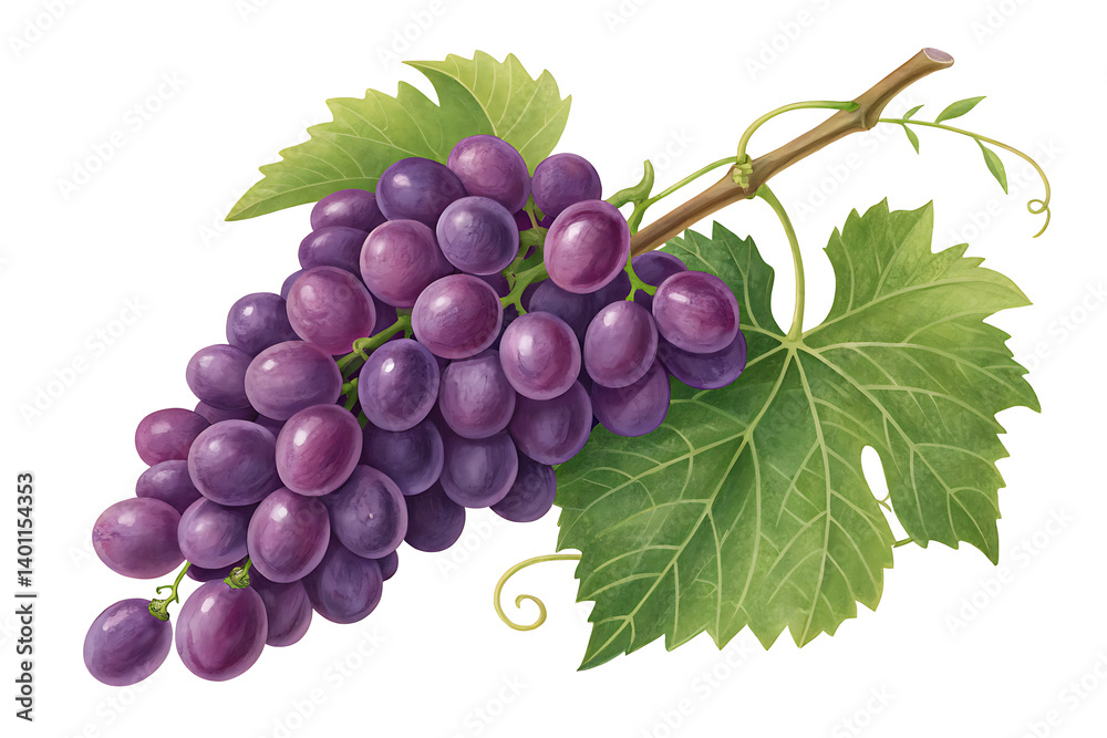 Fototapeta premium Red Ripe Grape Cluster