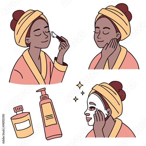 woman applying perfume 
