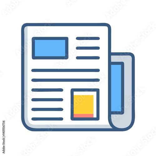 Newspaper for Guest Reading Material Icon Design