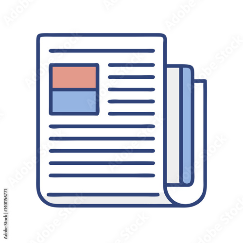 Newspaper for Guest Reading Material Icon Design