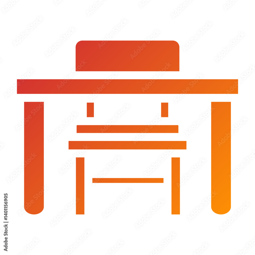 School Desk Icon Style School Desk Icon Style