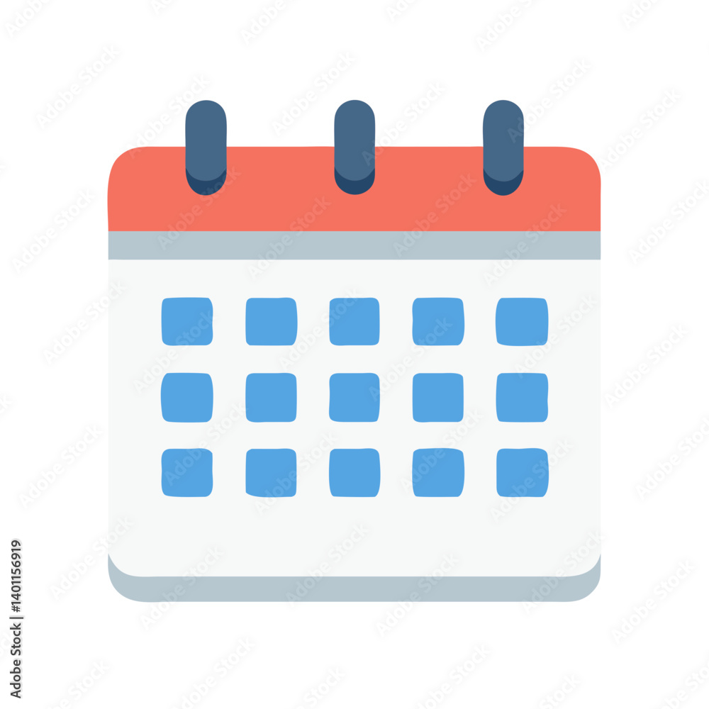 Wall Calendar with Marked Dates Icon Design Wall Calendar with Marked Dates Icon Design