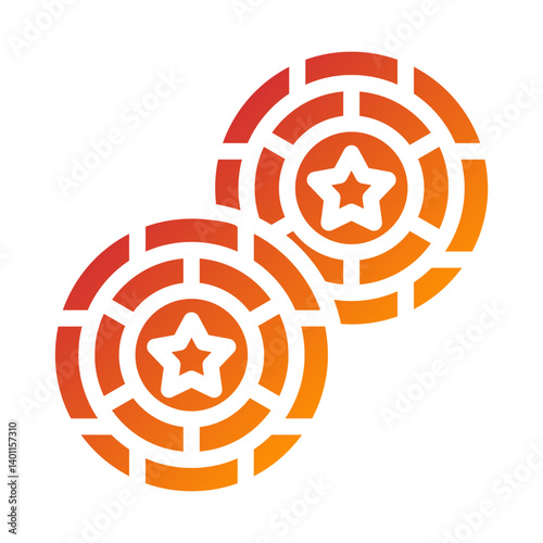 Poker Chip Icon Style