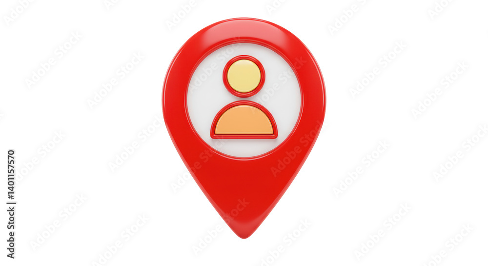 Isolated Red User Location Pin Isolated Red User Location Pin