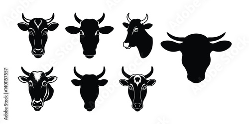 cow head silhouettes.