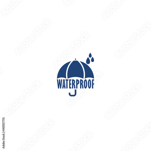 Waterproof umbrella icon isolated on white background