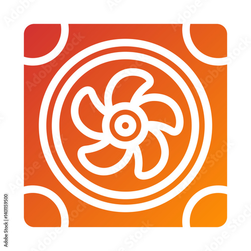 Air Cooler Icon Style