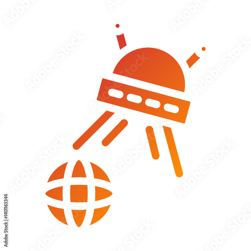 UFO Earth Icon Style