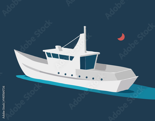 3d Vector Travel et bateau de voyage, concept Holiday Vacation, Travel and Transport