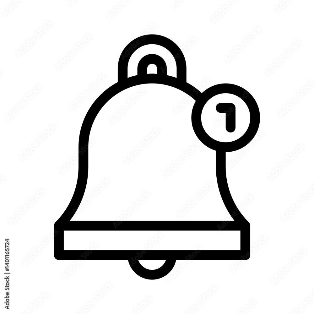 Obraz premium alarm bell line icon