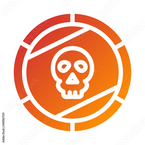 Pirate Coin Icon Style