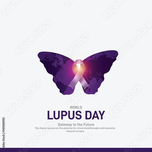 World Lupus Day 2025. World Lupus Day creative banner, poster, social media post, postcard, background, template, backdrop, greetings card, web banner, cover design etc. 