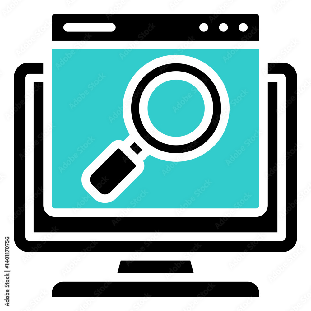 Web Search Icon Digital Marketing Glyph Dual Tone Design Vector Concept Web Search Icon Digital Marketing Glyph Dual Tone Design Vector Concept
