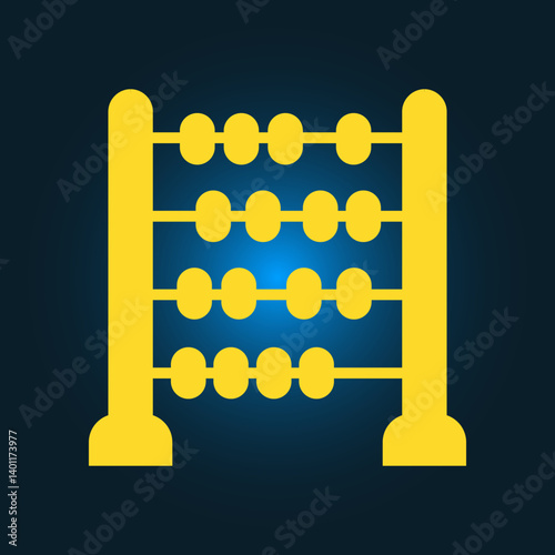Abacus trendy icon proud abstract vector illustration colorful artwork lovely design