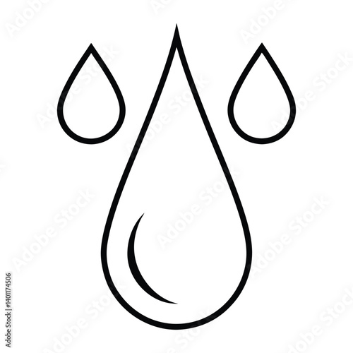 Water droplets vector on white background