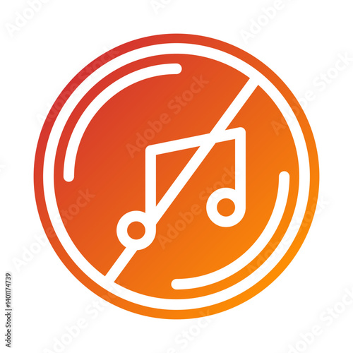 No Music Icon Style