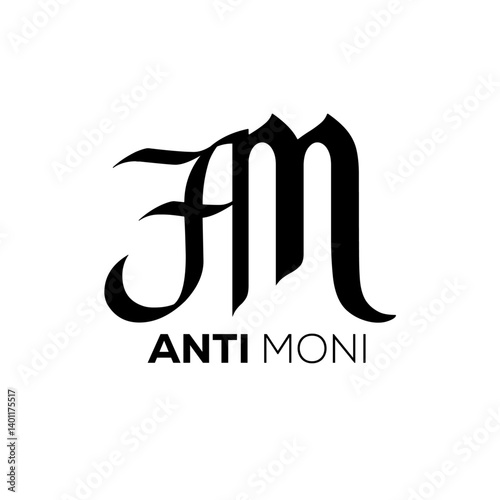 Alphabet letter icon logo AM. 100% Editable. Company logo.