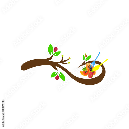Unique Minimalist Food Logo