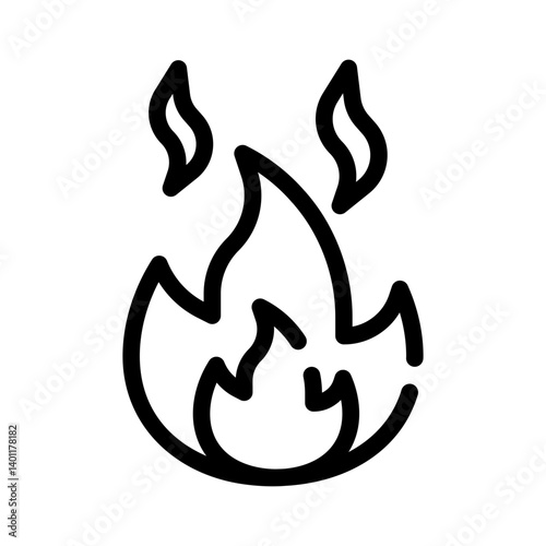 flame line icon
