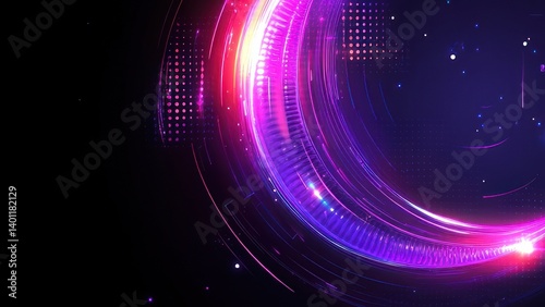 Abstract glowing circular design