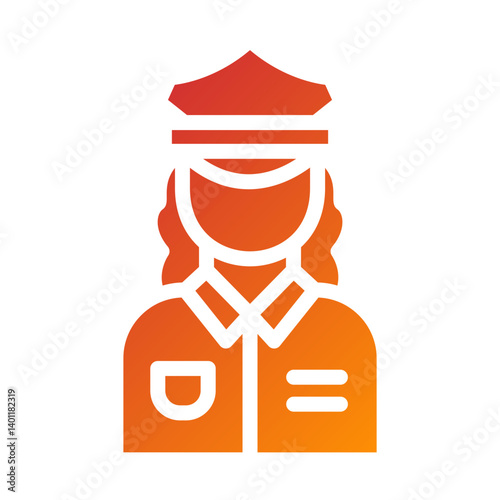 Lady Police Icon Style