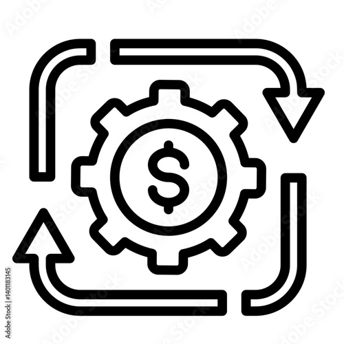 Cash Outflow  Icon Element For Design	