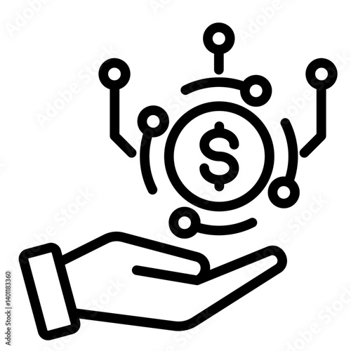 Revenue Stream  Icon Element For Design	