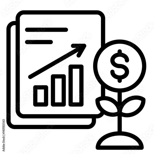 Investment Portfolio  Icon Element For Design	