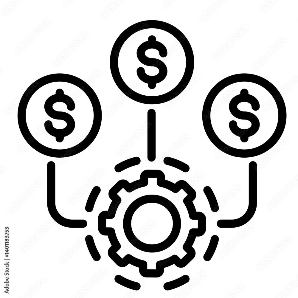Cash Flow Optimization Icon Element For Design Cash Flow Optimization Icon Element For Design