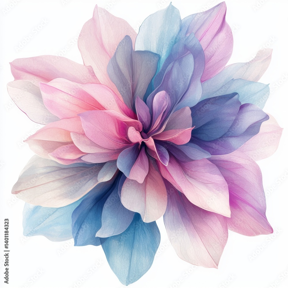 Fototapeta premium Delicate Multicolored Flower Petals in Soft Pastel Hues for Artistic and Creative Backgrounds