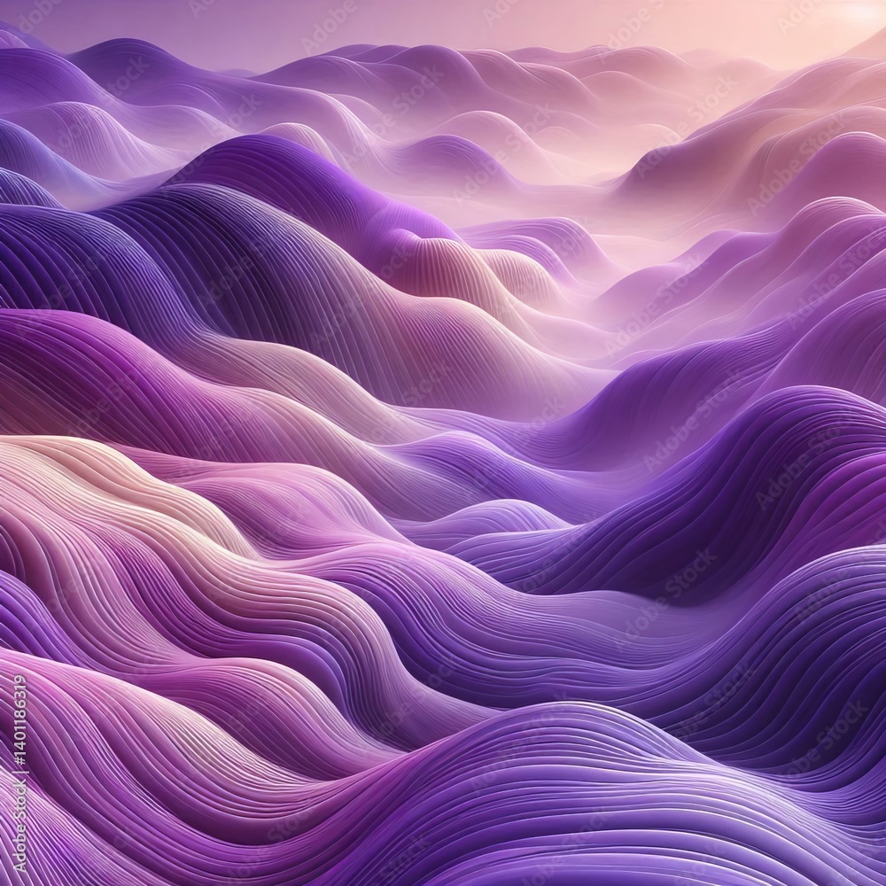 Obraz premium Purple softening into lavender shades