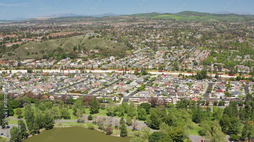 Aerial drone shot view of Yorba Linda Orange County California suburb homes 02 Aerial drone shot view of Yorba Linda Orange County California suburb homes 02