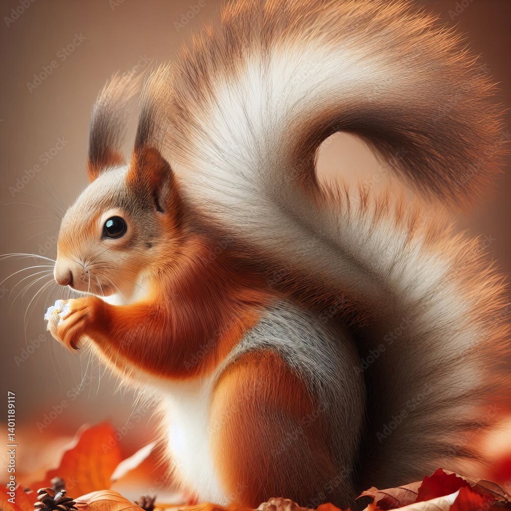 Squirrel when climbing and jumping Squirrel when climbing and jumping