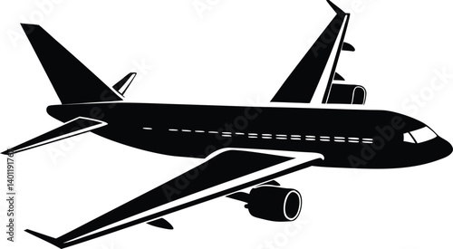 airplane  black  silhouette  vector,airplane clipart