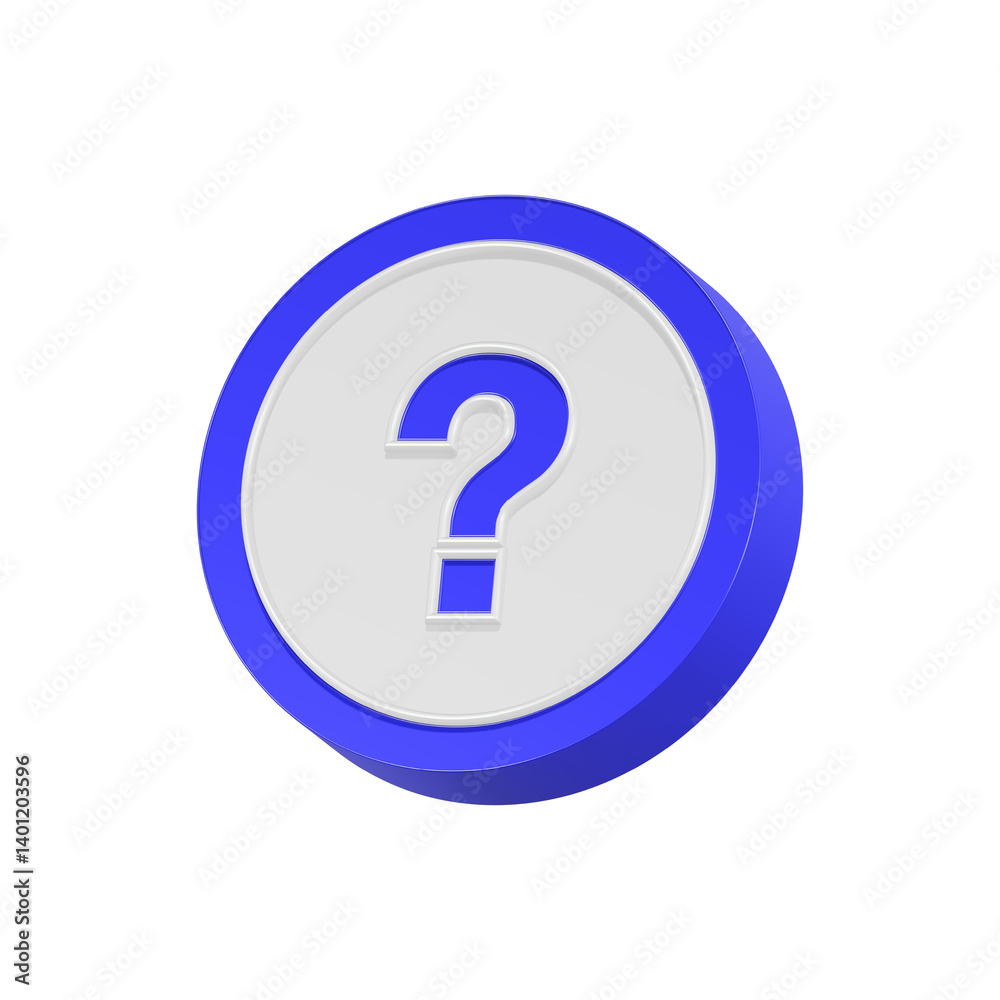 question mark con 3d rendering faq symbol question mark con 3d rendering faq symbol
