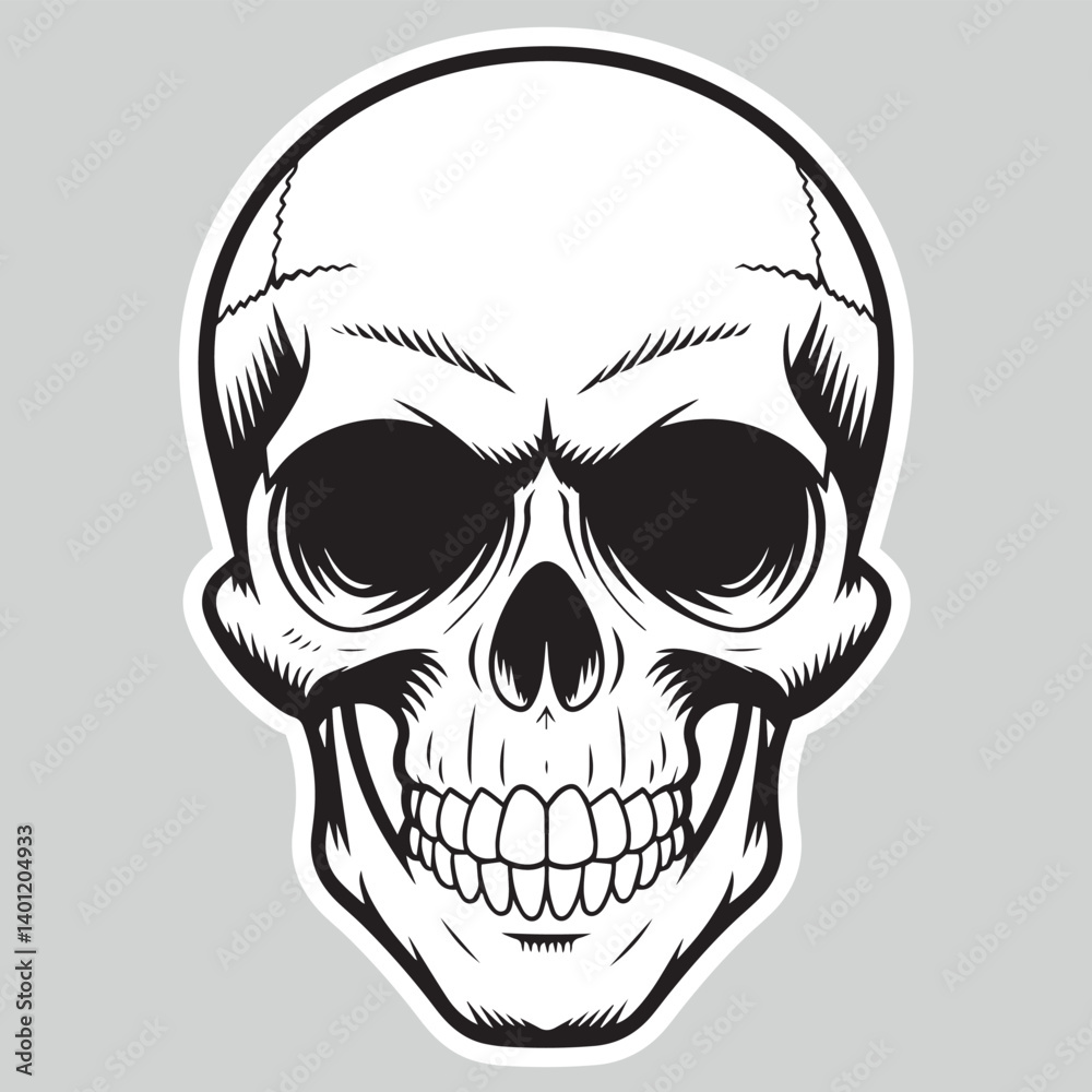 Fototapeta premium A skull with a skull and a black background with spots