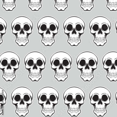 A skull with a skull and a black background with spots
