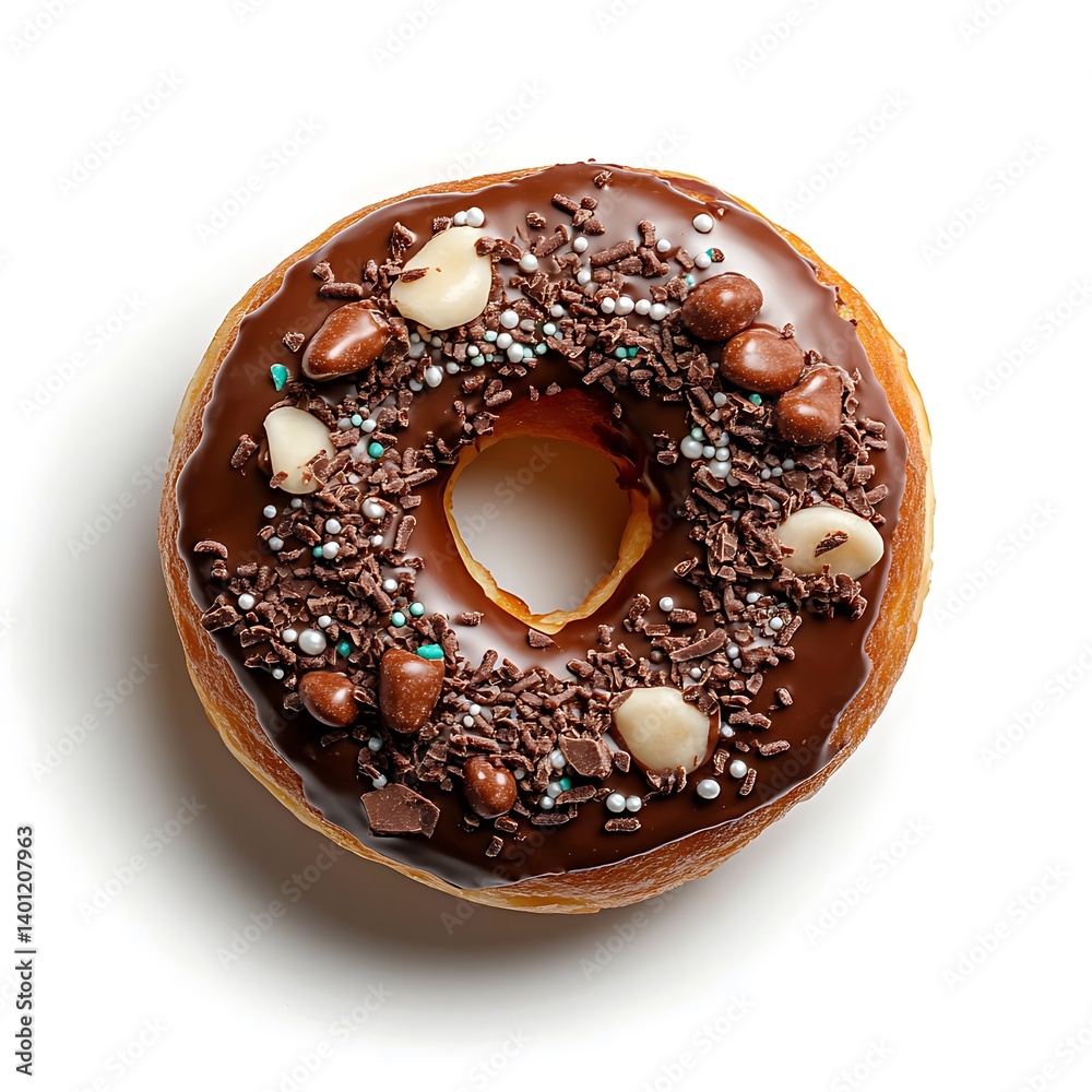rich chocolate frosted donut

