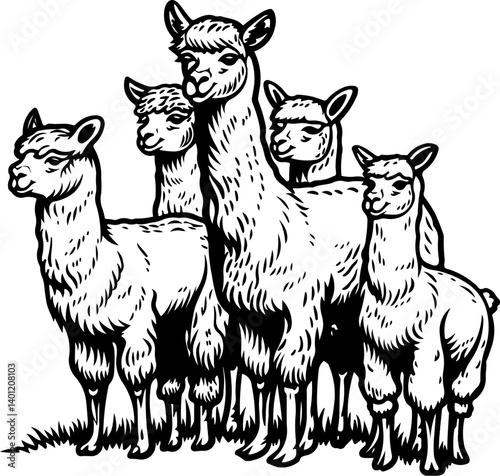 alpaca, giraffe, animal, cartoon, wild, safari, vector, zoo, illustration, mammal, animals, nature, wildlife, zebra, neck, cute, tall, funny, baby, drawing, jungle, art, design, set, fun, elephant
