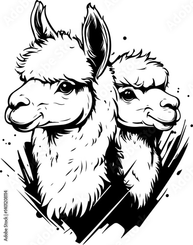 alpaca, giraffe, animal, cartoon, wild, safari, vector, zoo, illustration, mammal, animals, nature, wildlife, zebra, neck, cute, tall, funny, baby, drawing, jungle, art, design, set, fun, elephant