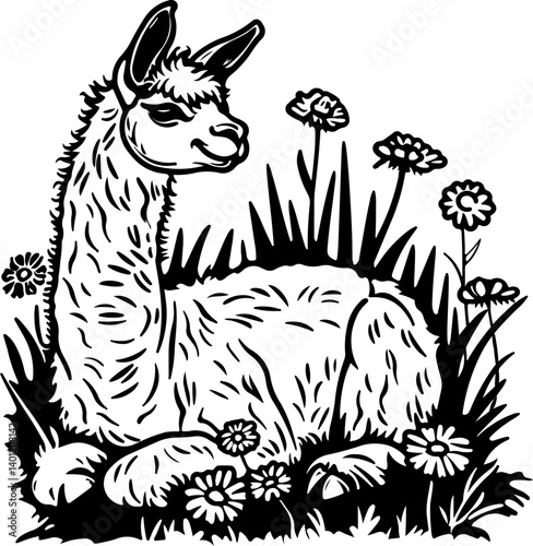 alpaca, giraffe, animal, cartoon, wild, safari, vector, zoo, illustration, mammal, animals, nature, wildlife, zebra, neck, cute, tall, funny, baby, drawing, jungle, art, design, set, fun, elephant