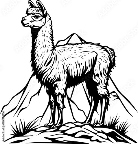 alpaca, giraffe, animal, cartoon, wild, safari, vector, zoo, illustration, mammal, animals, nature, wildlife, zebra, neck, cute, tall, funny, baby, drawing, jungle, art, design, set, fun, elephant