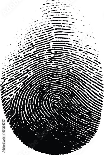 Human fingerprints. Vector realistic fingerprints. Vector illustration.