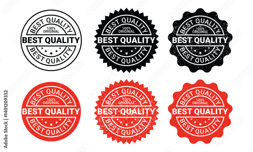 Best quality product label badge grunge stamp design. Vector Grunge Rubber stamp template