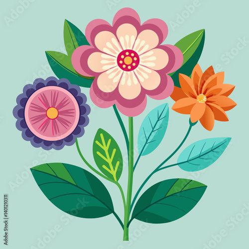 floral background with flowers 